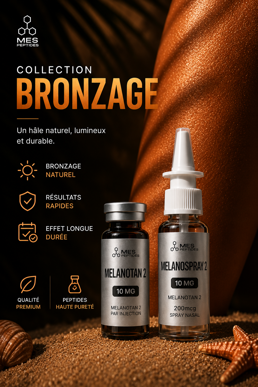 Peptides bronzantes — Bronzage naturel et durable